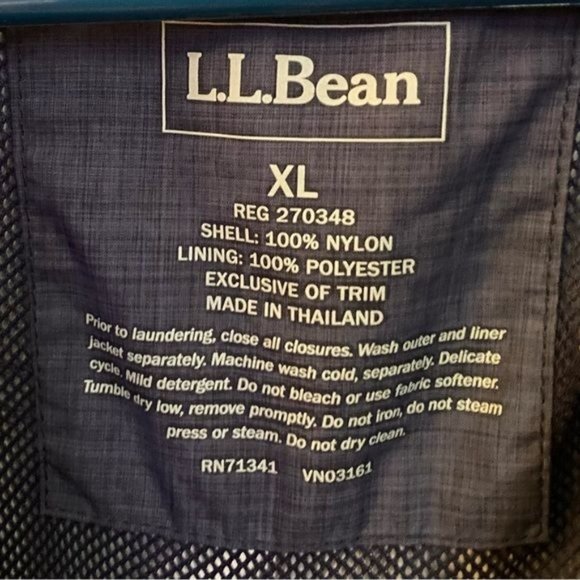 L.L. Bean Jackets & Coats Womens Xl Ll Bean Raincoat Navy Blue